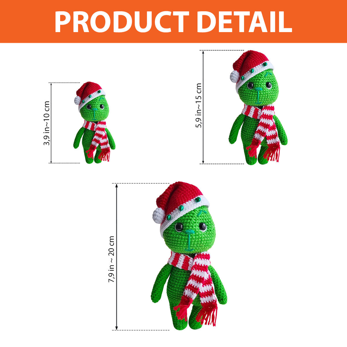 The Christmas Thief - Stole Christmas Hand Knitted Doll