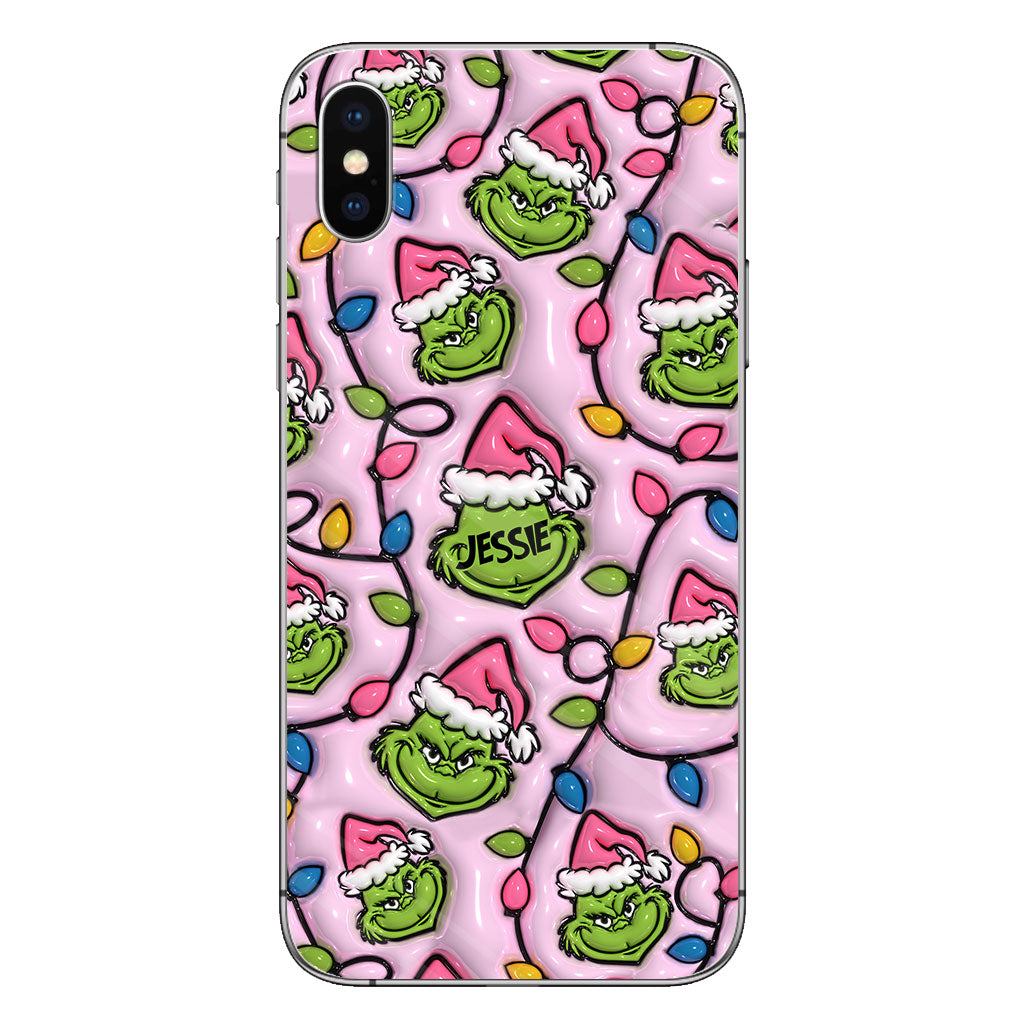 Green & Pink - Personalized Stole Christmas Phone Case