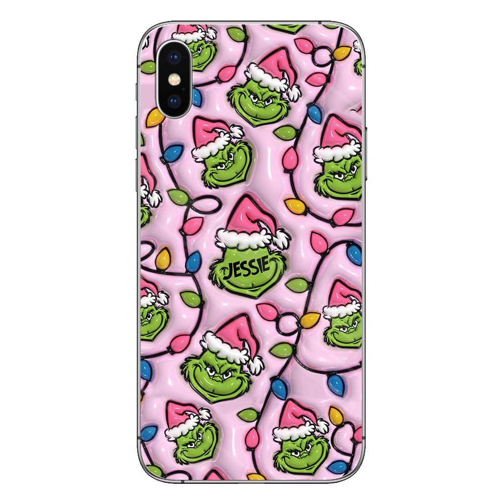 Green & Pink - Personalized Stole Christmas Phone Case