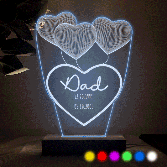 Je t'aime maman - Cadeau pour maman, grand-mère, grand-père, mari, femme, papa - Plaque lumineuse personnalisée