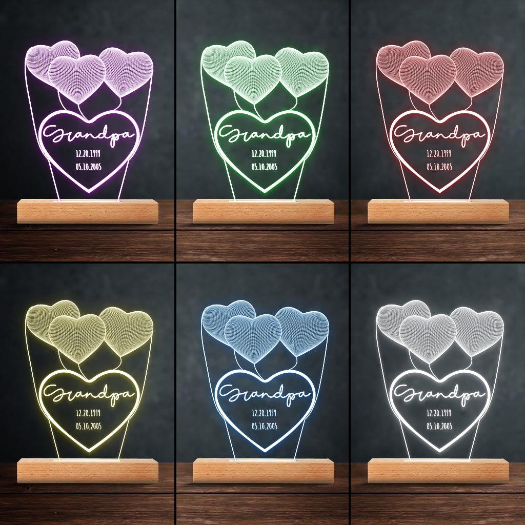 Je t'aime maman - Cadeau pour maman, grand-mère, grand-père, mari, femme, papa - Plaque lumineuse personnalisée