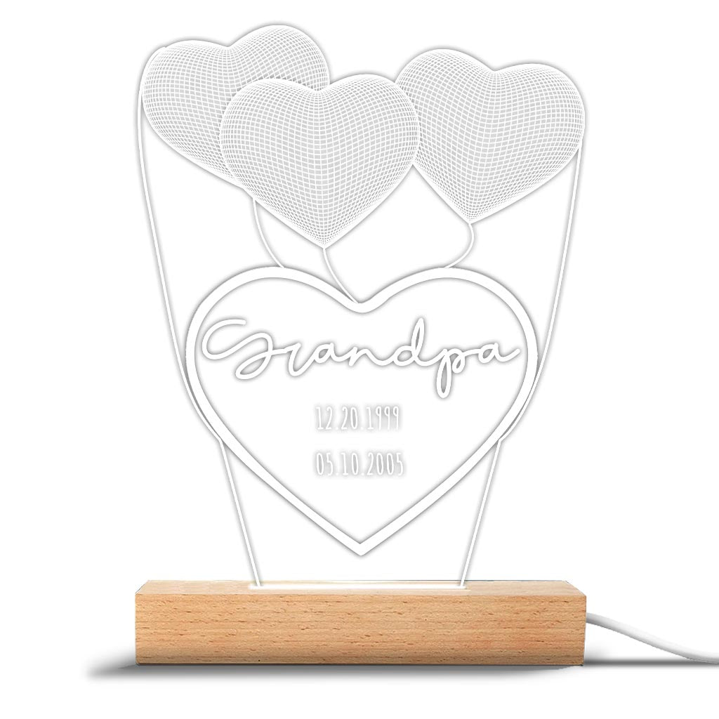 Je t'aime maman - Cadeau pour maman, grand-mère, grand-père, mari, femme, papa - Plaque lumineuse personnalisée