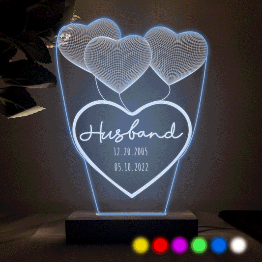 Je t'aime maman - Cadeau pour maman, grand-mère, grand-père, mari, femme, papa - Plaque lumineuse personnalisée