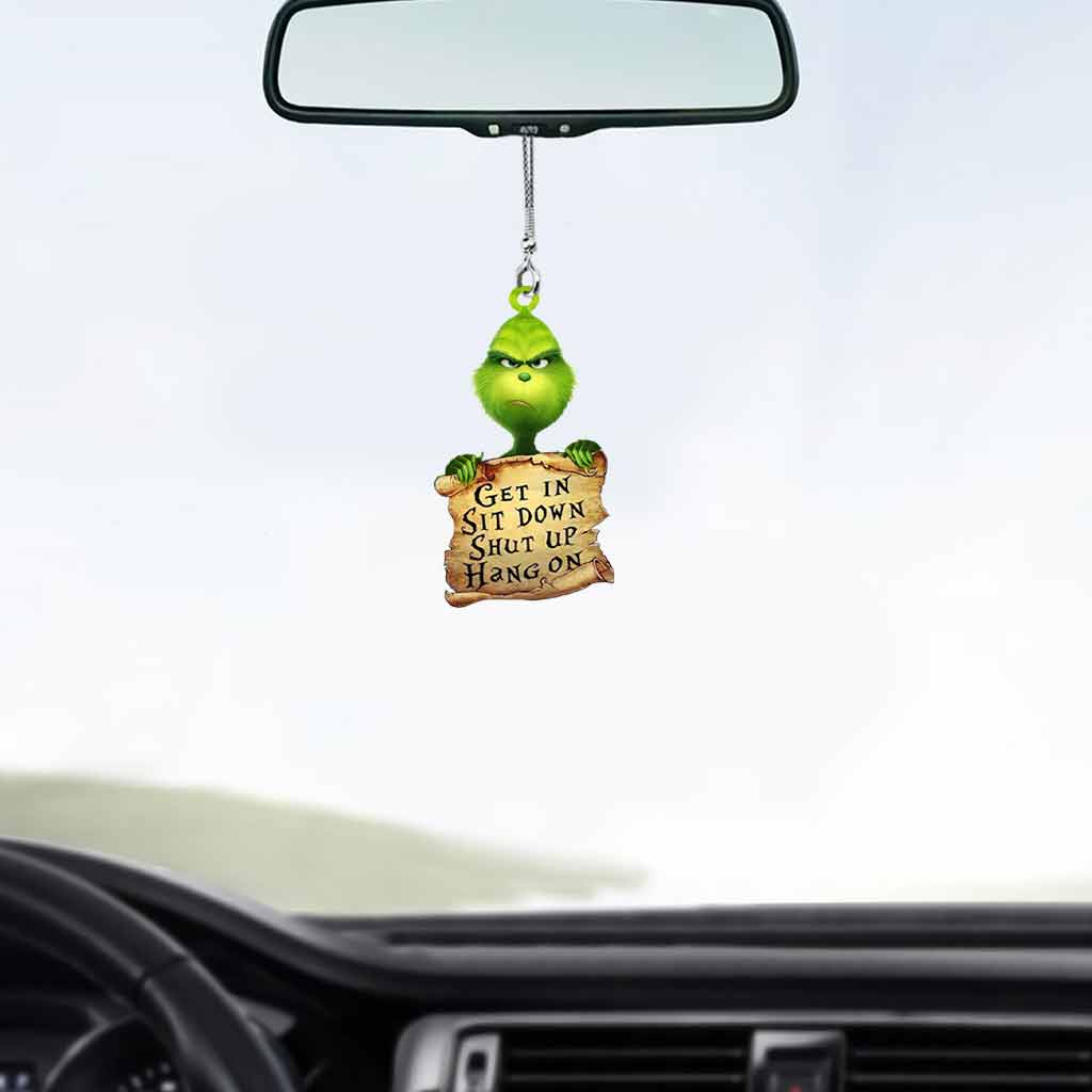 Monte, assieds-toi, tais-toi, attends, malice - Ornement de voiture (Imprimé des deux côtés)