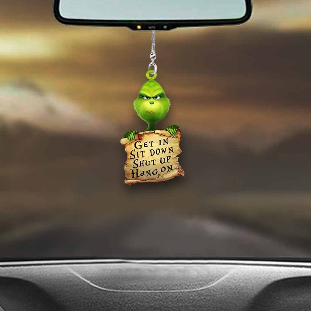 Monte, assieds-toi, tais-toi, attends, malice - Ornement de voiture (Imprimé des deux côtés)