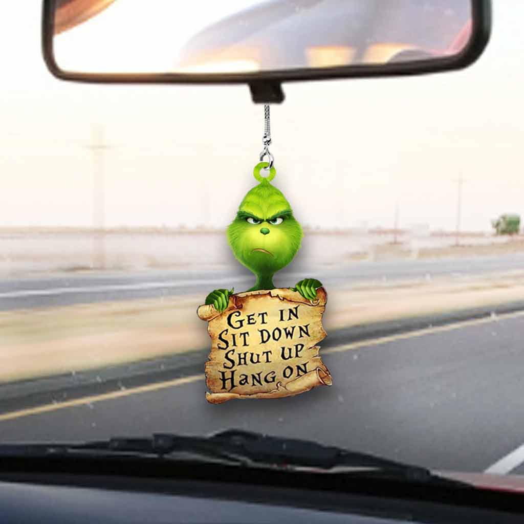 Monte, assieds-toi, tais-toi, attends, malice - Ornement de voiture (Imprimé des deux côtés)