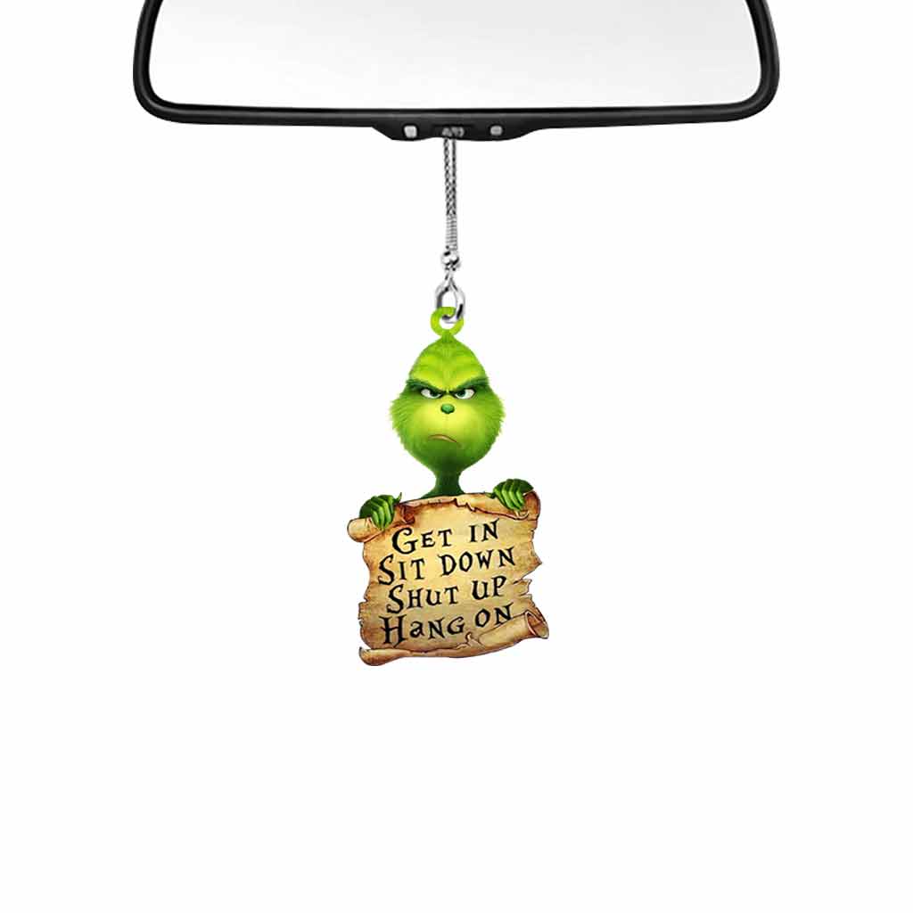 Monte, assieds-toi, tais-toi, attends, malice - Ornement de voiture (Imprimé des deux côtés)