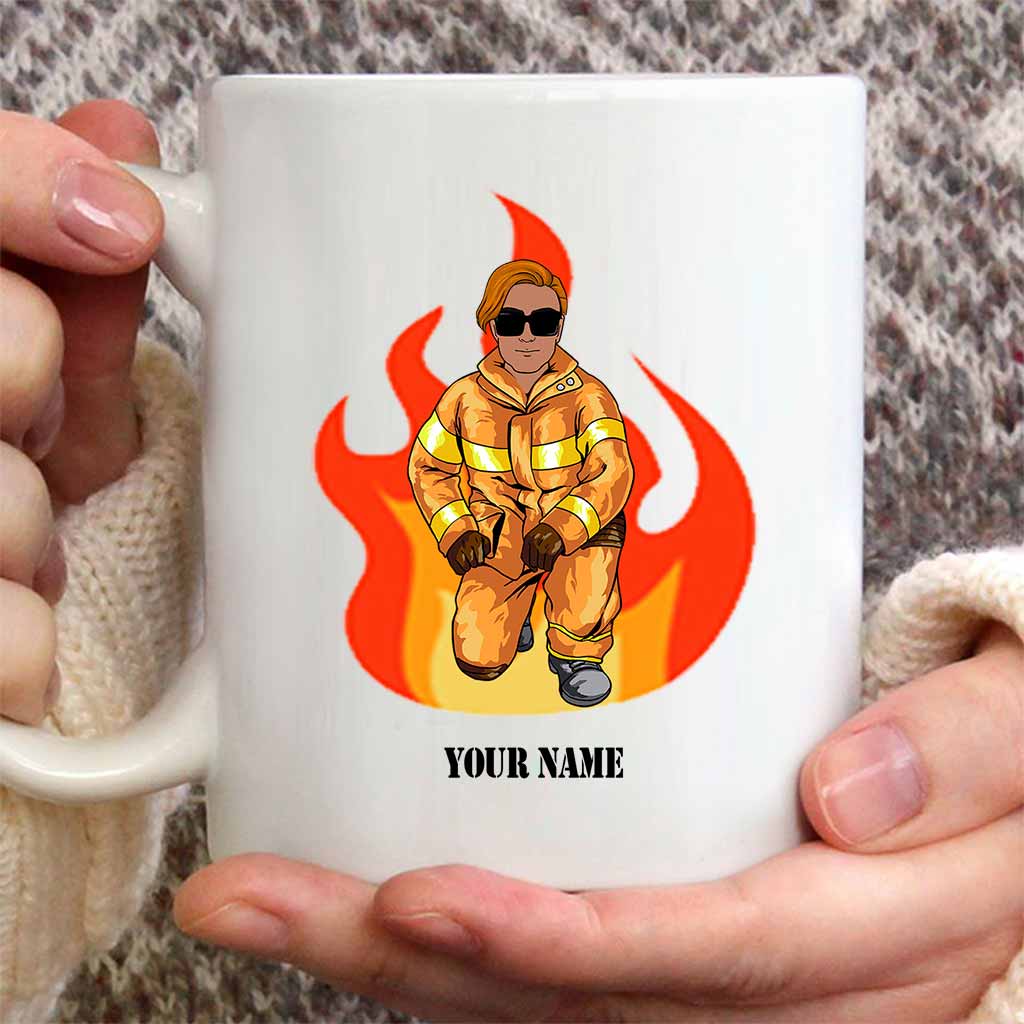 Papa pompier : le mythe, la légende - Mug personnalisé pour la fête des pères