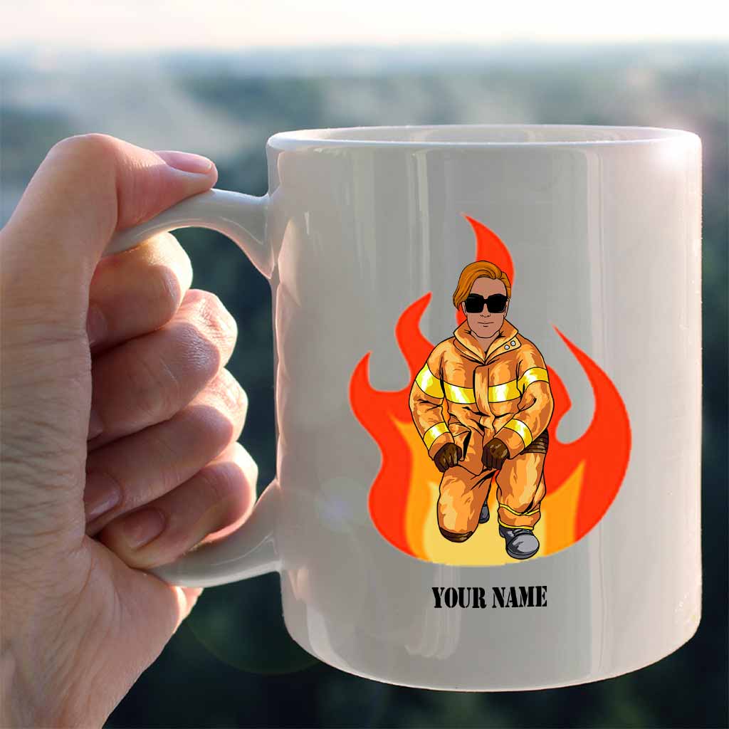 Papa pompier : le mythe, la légende - Mug personnalisé pour la fête des pères
