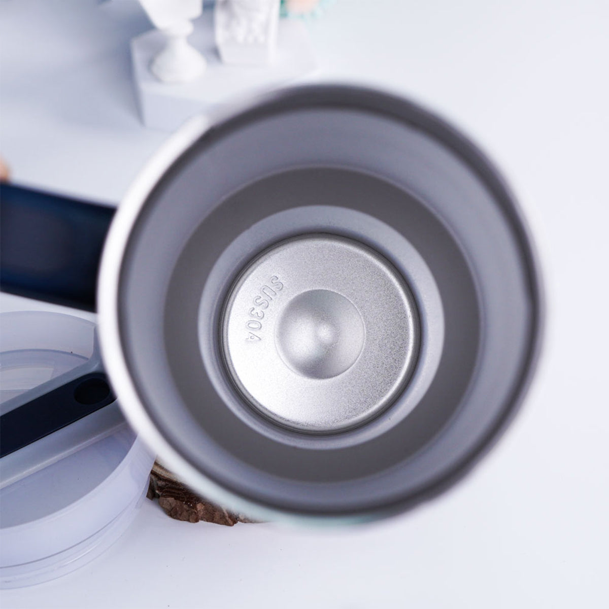 Gobelet isotherme de Noël personnalisé avec anse - Nom au choix -