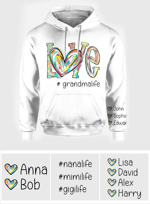 T-shirt personnalisé « J’aime mamie »