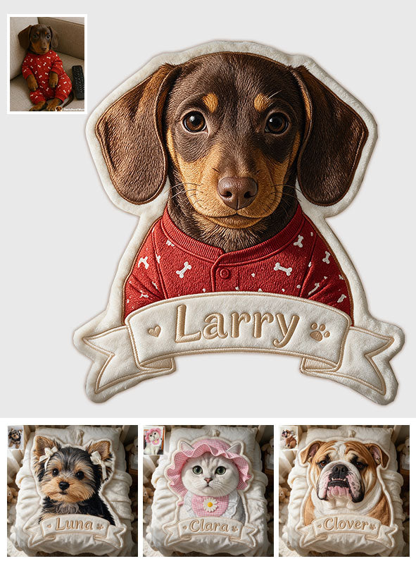 Love My Pet - Personalized Golden Retriever Shaped Fleece Blanket