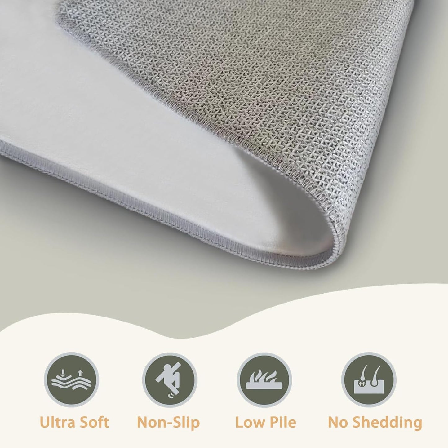 Tapis à motifs floraux, feuilles et plantes, antidérapant et lavable, pour l'intérieur. Tapis à poils courts qui ne perd pas ses poils, idéal pour le salon, la chambre, la salle à manger et la décoration intérieure. 