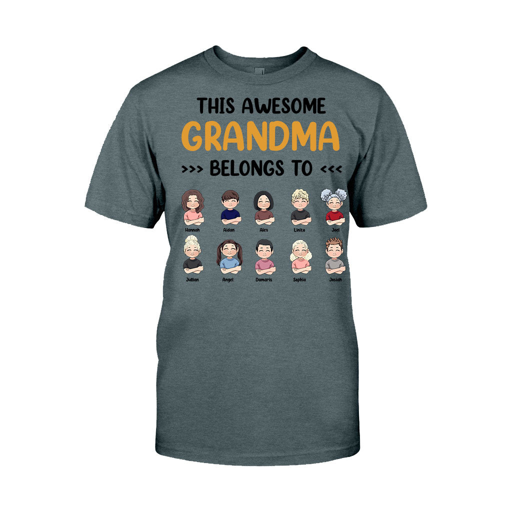 Ce super grand-père appartient à grand-mère - T-shirt et sweat à capuche personnalisés pour la fête des mères