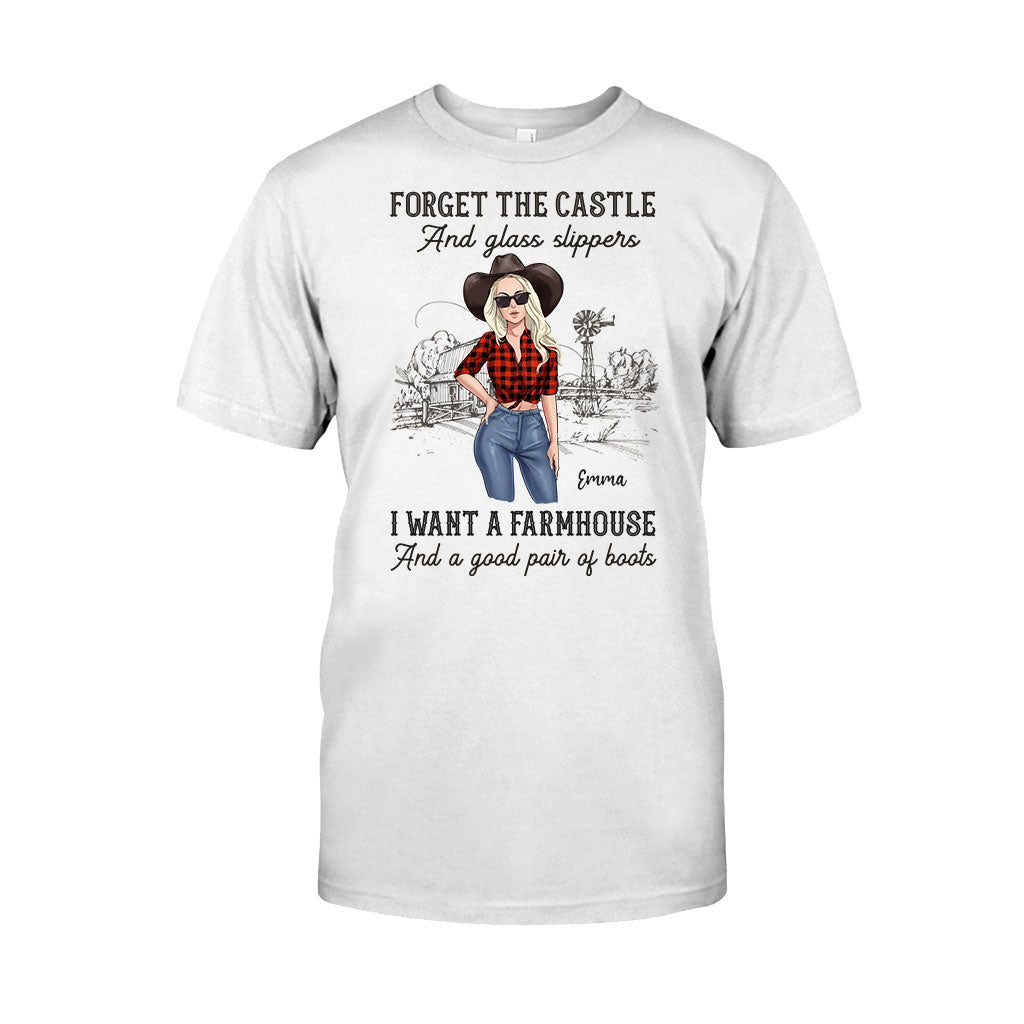 Je veux une ferme et une bonne paire de bottes - T-shirt et sweat à capuche personnalisés avec motif cheval