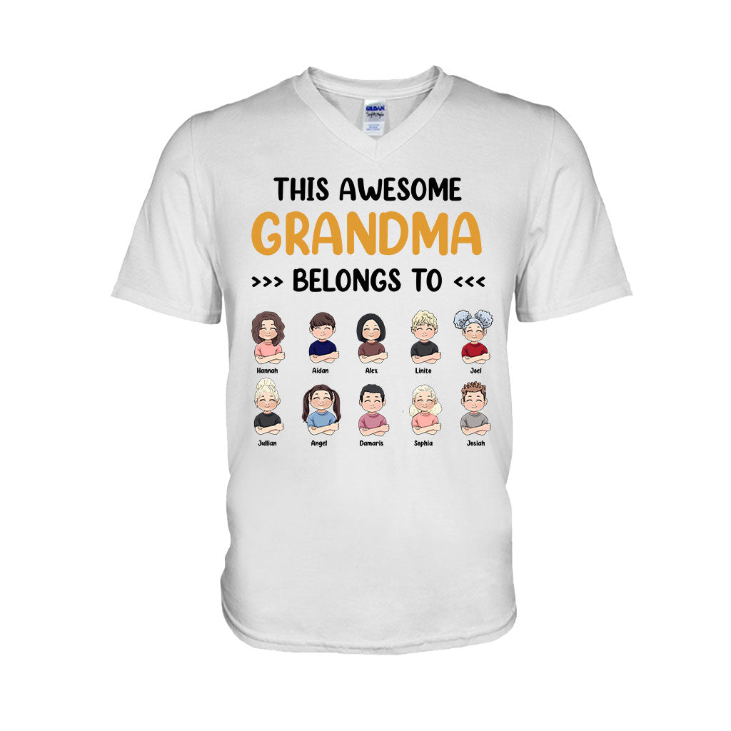 Ce super grand-père appartient à grand-mère - T-shirt et sweat à capuche personnalisés pour la fête des mères