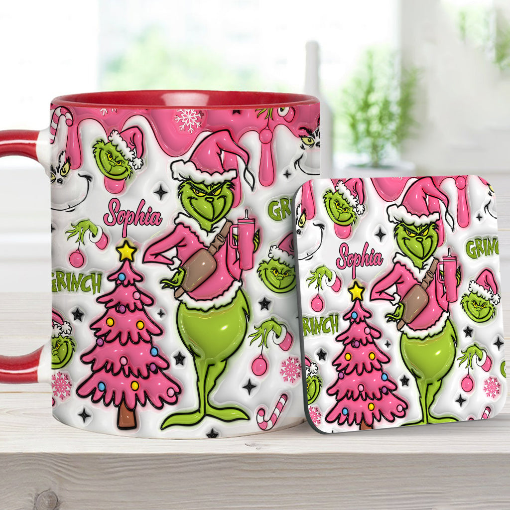 Joyeux Grinchmas - Mug personnalisé avec étole de Noël