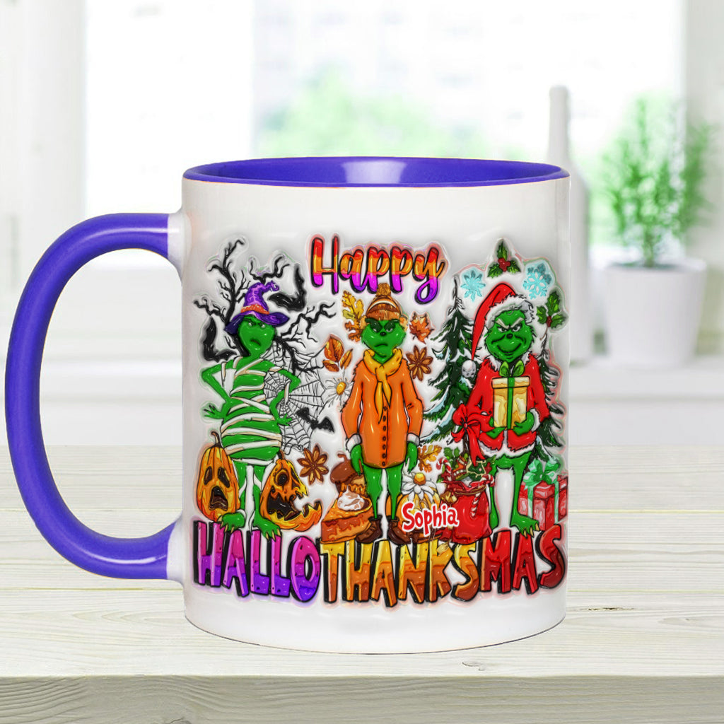 Joyeux Hallothanksmas - Mug personnalisé avec étole de Noël