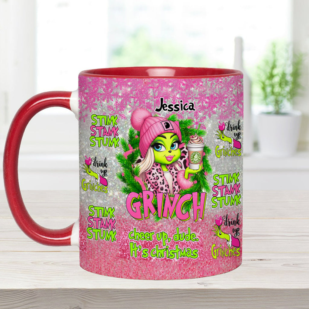 Joyeux Grinchmas - Mug personnalisé avec étole de Noël