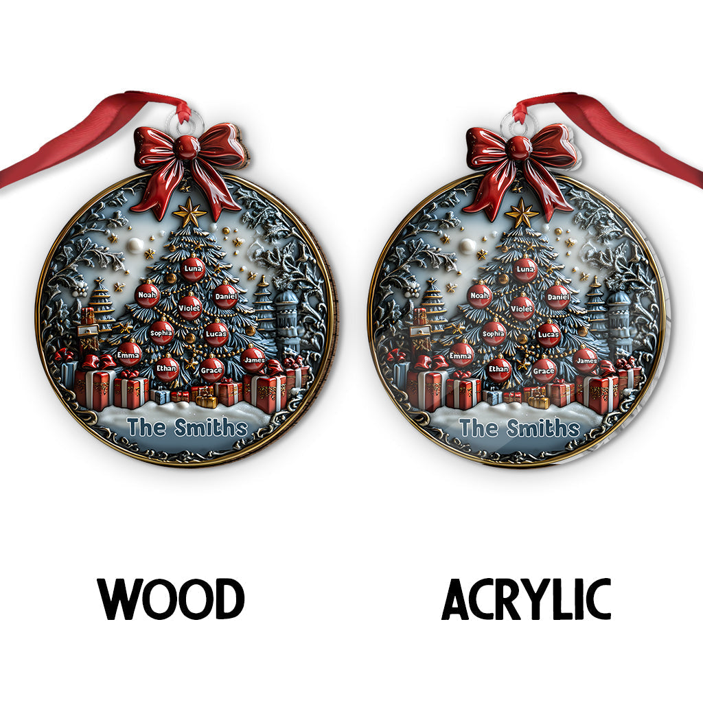 Joyeux Noël - Ornement de Noël personnalisé pour la famille
