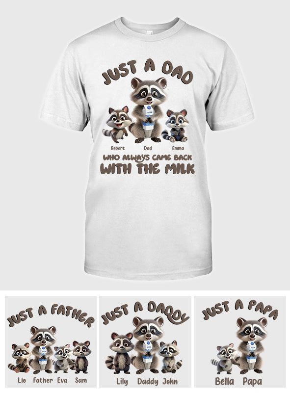 Un papa qui revenait toujours avec le lait - T-shirt et sweat à capuche personnalisés pour papa