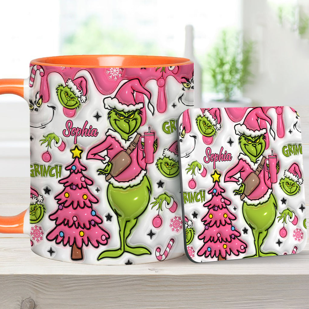 Joyeux Grinchmas - Mug personnalisé avec étole de Noël