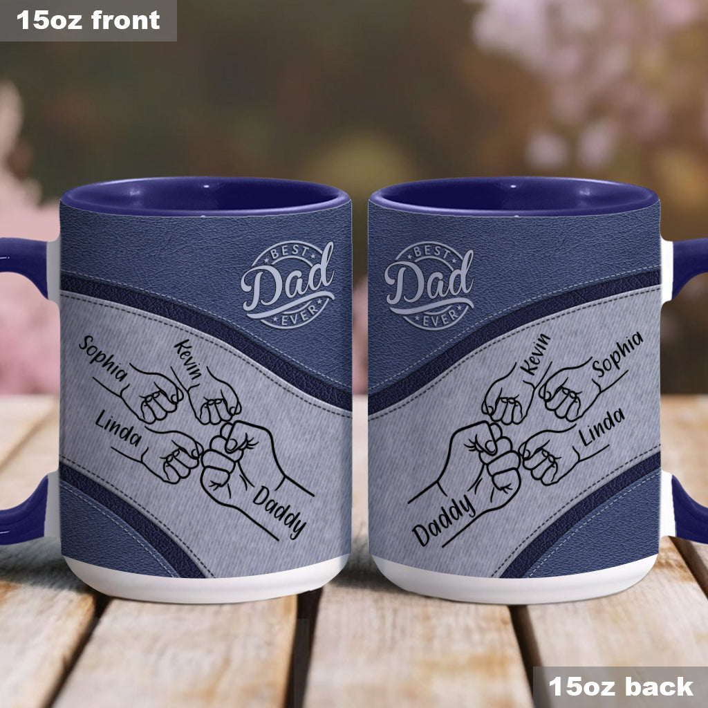 Best Dad Ever - Personalized Father Accent Mug