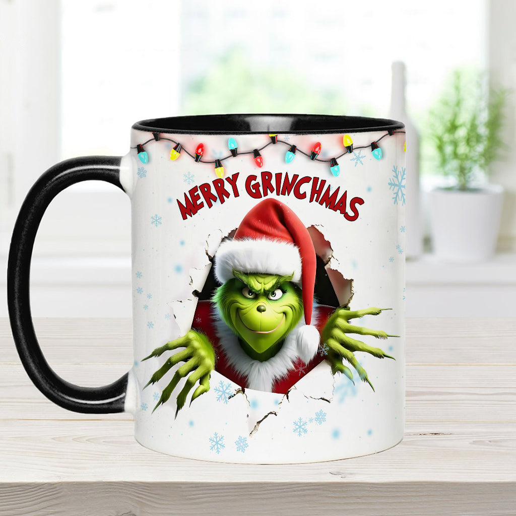 Joyeux Grinchmas - Mug personnalisé avec étole de Noël