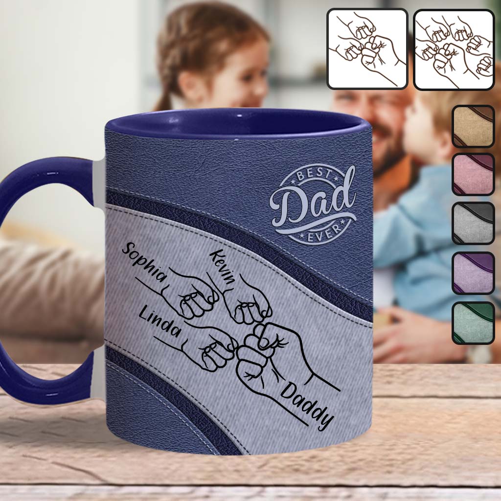Best Dad Ever - Personalized Father Accent Mug