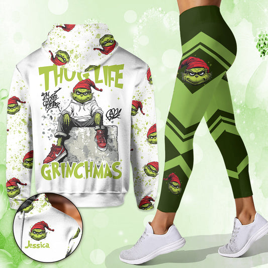 Merry Grinchmas - Personalized Stole Christmas Hoodie and Leggings