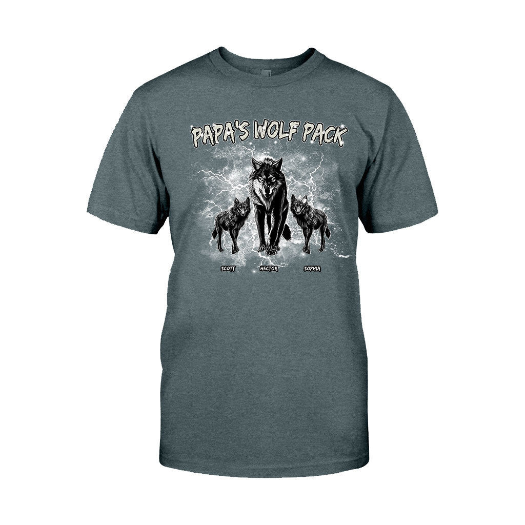 T-shirt et sweat à capuche personnalisés Papa's Wolf Pack Thunder Bootleg