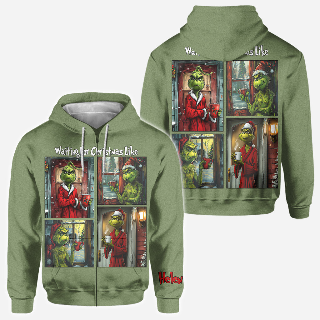 Waiting For Christmas - Personalized Stole Christmas All Over Shirt