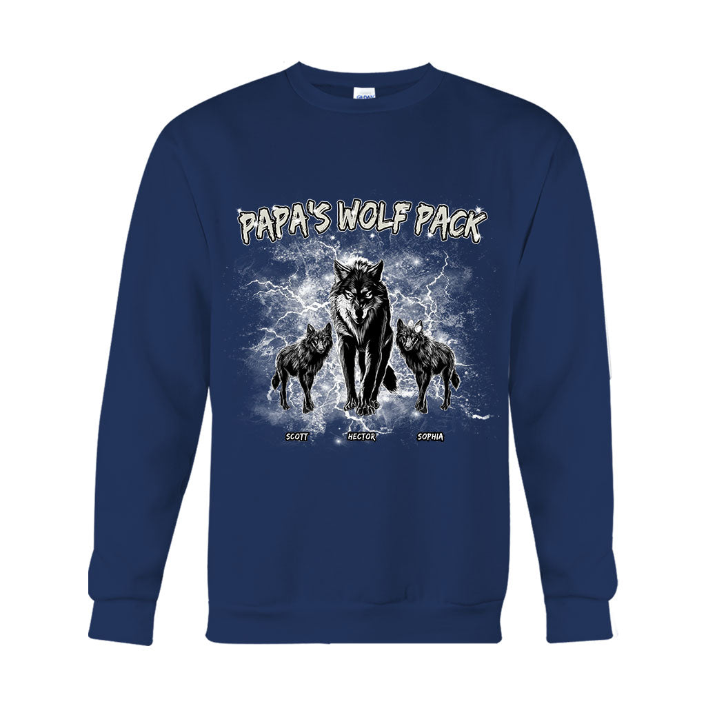 T-shirt et sweat à capuche personnalisés Papa's Wolf Pack Thunder Bootleg