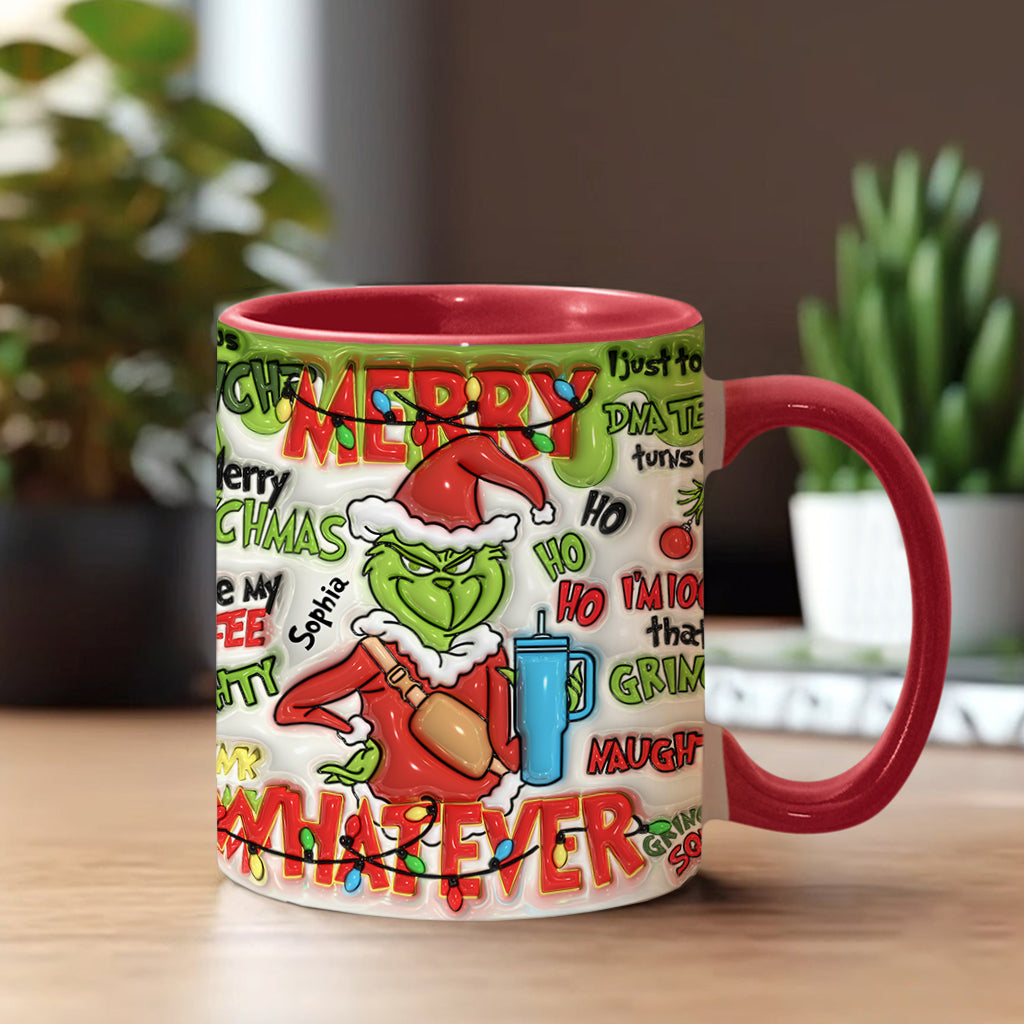 Joyeux Grinchmas - Mug personnalisé avec étole de Noël