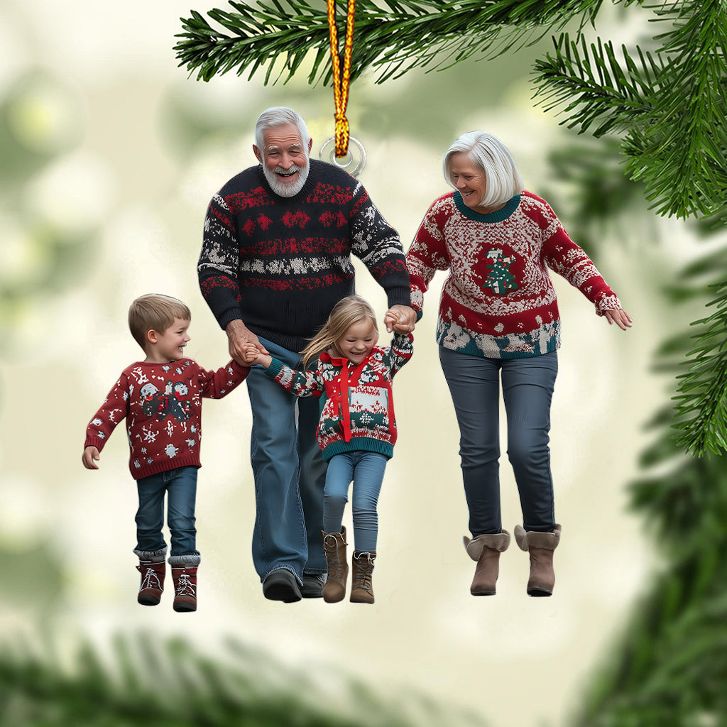 Ornement photo personnalisé - Ornement familial personnalisé de forme personnalisée