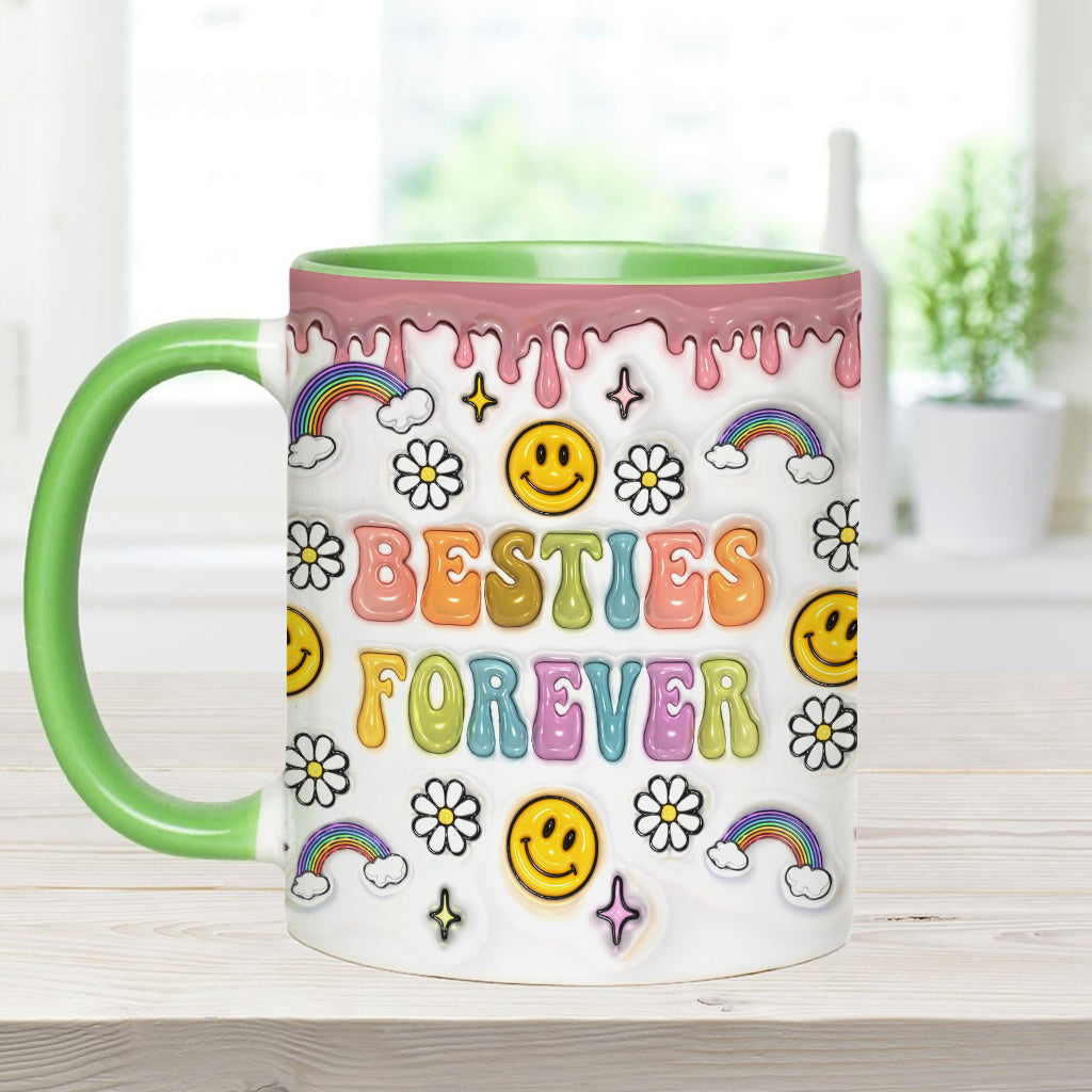 Besties Forever - Personalized Bestie Accent Mug