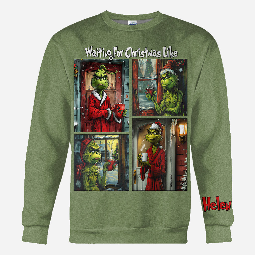 Waiting For Christmas - Personalized Stole Christmas All Over Shirt