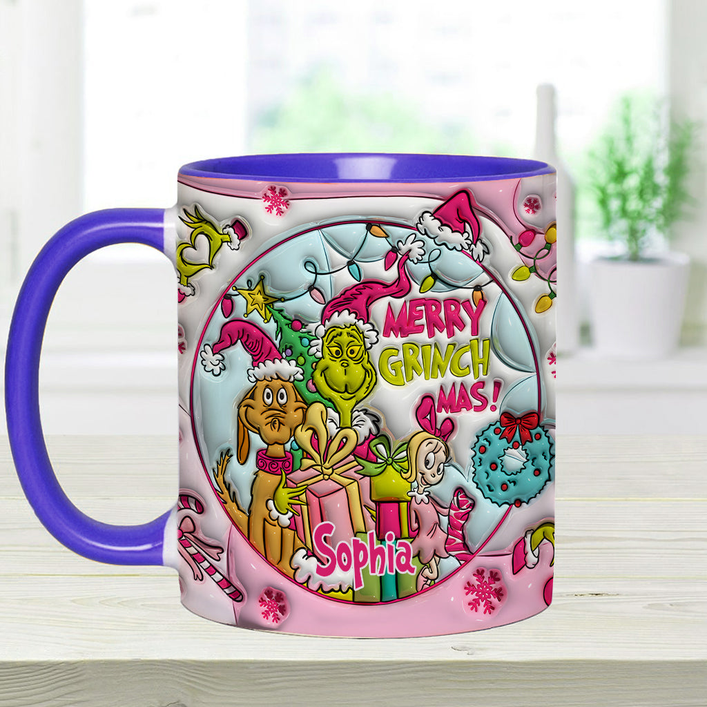 Merry Grinchmas - Personalized Stole Christmas Accent Mug