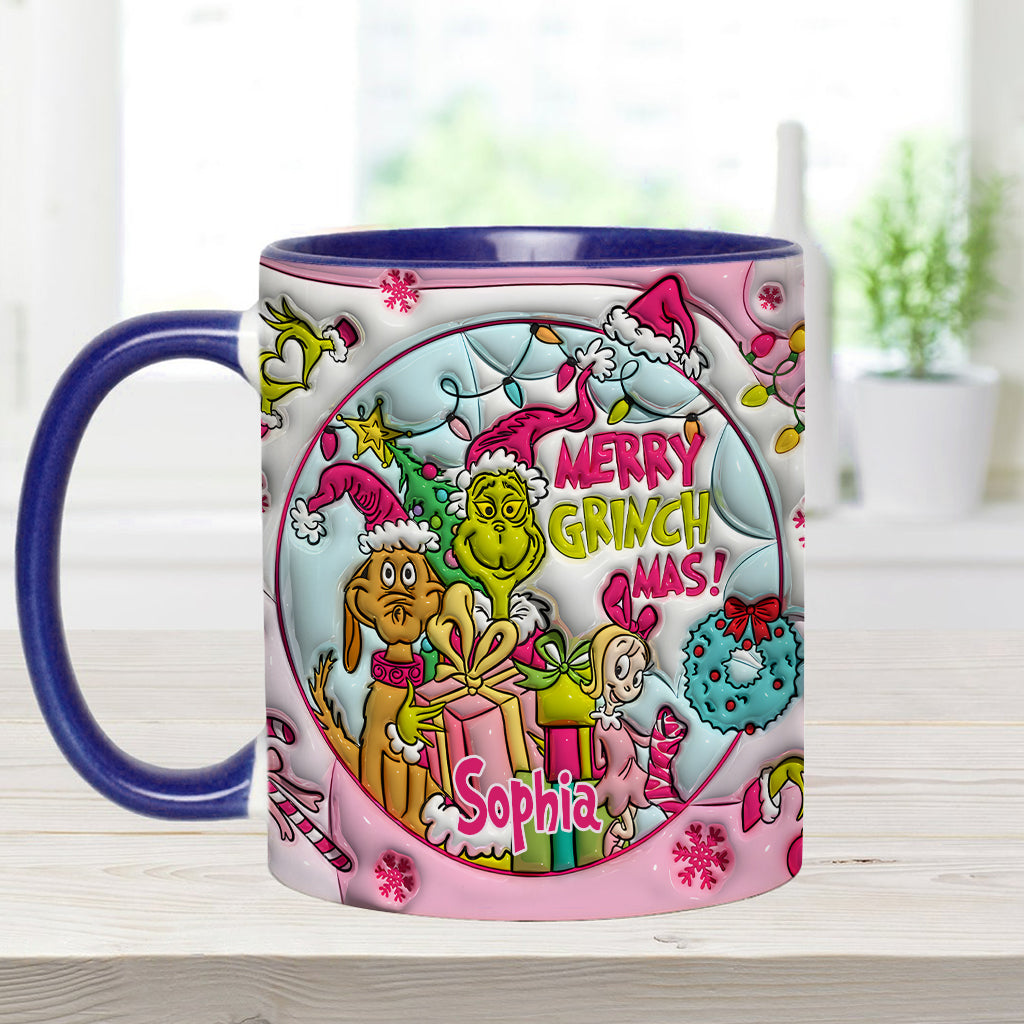 Merry Grinchmas - Personalized Stole Christmas Accent Mug