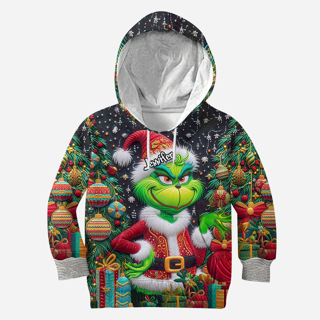 Merry Grinchmas - Personalized Stole Christmas Hoodie and Leggings