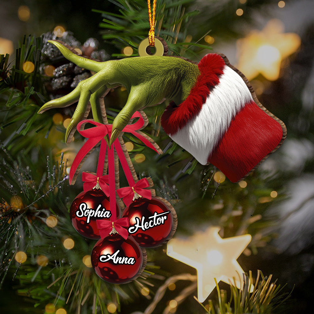 Joyeux Grinchmas - Ornement familial personnalisé