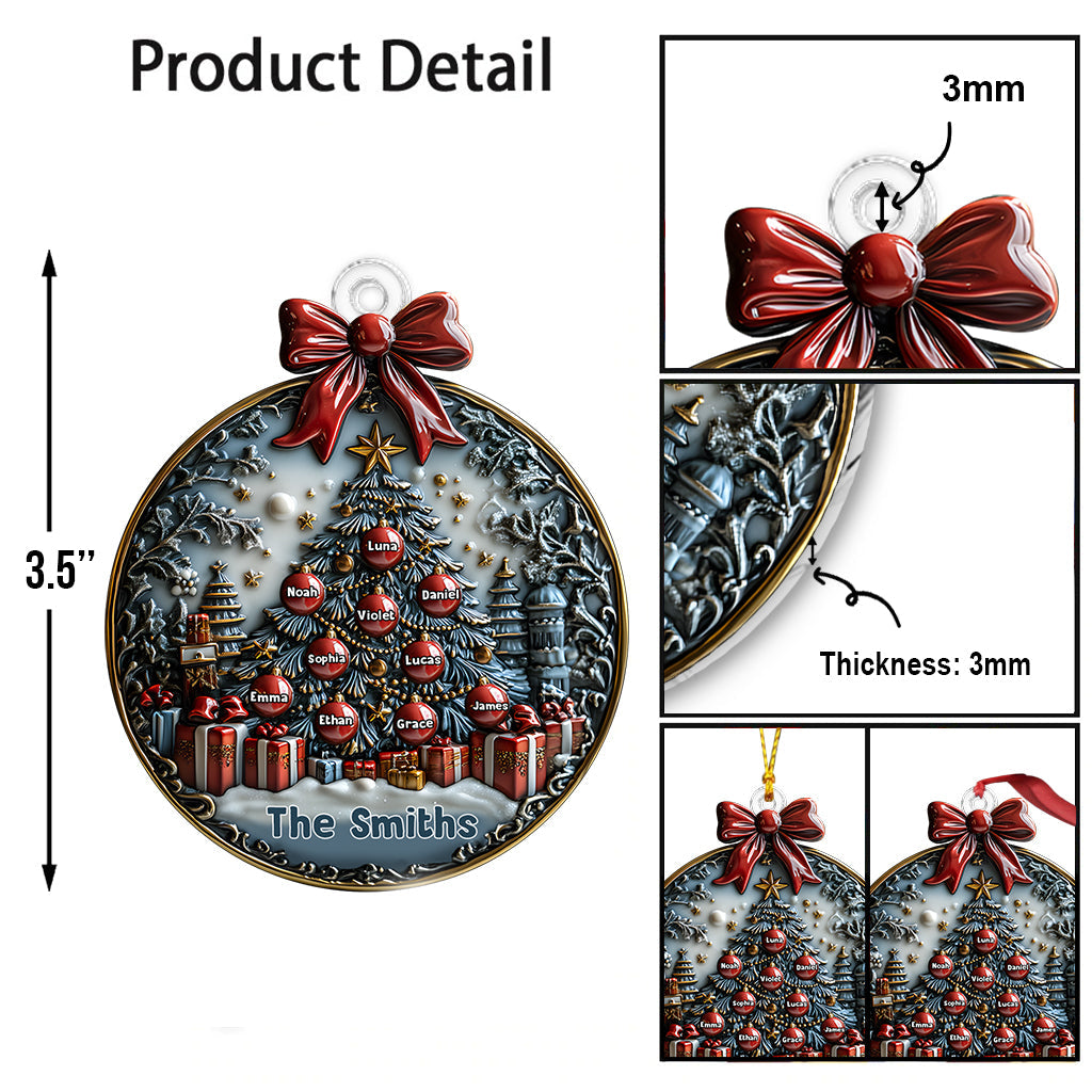 Joyeux Noël - Ornement de Noël personnalisé pour la famille