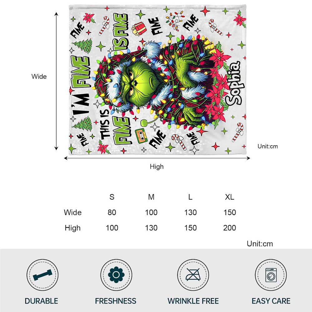 Tout va bien, je vais bien - Couverture de Noël étole personnalisée