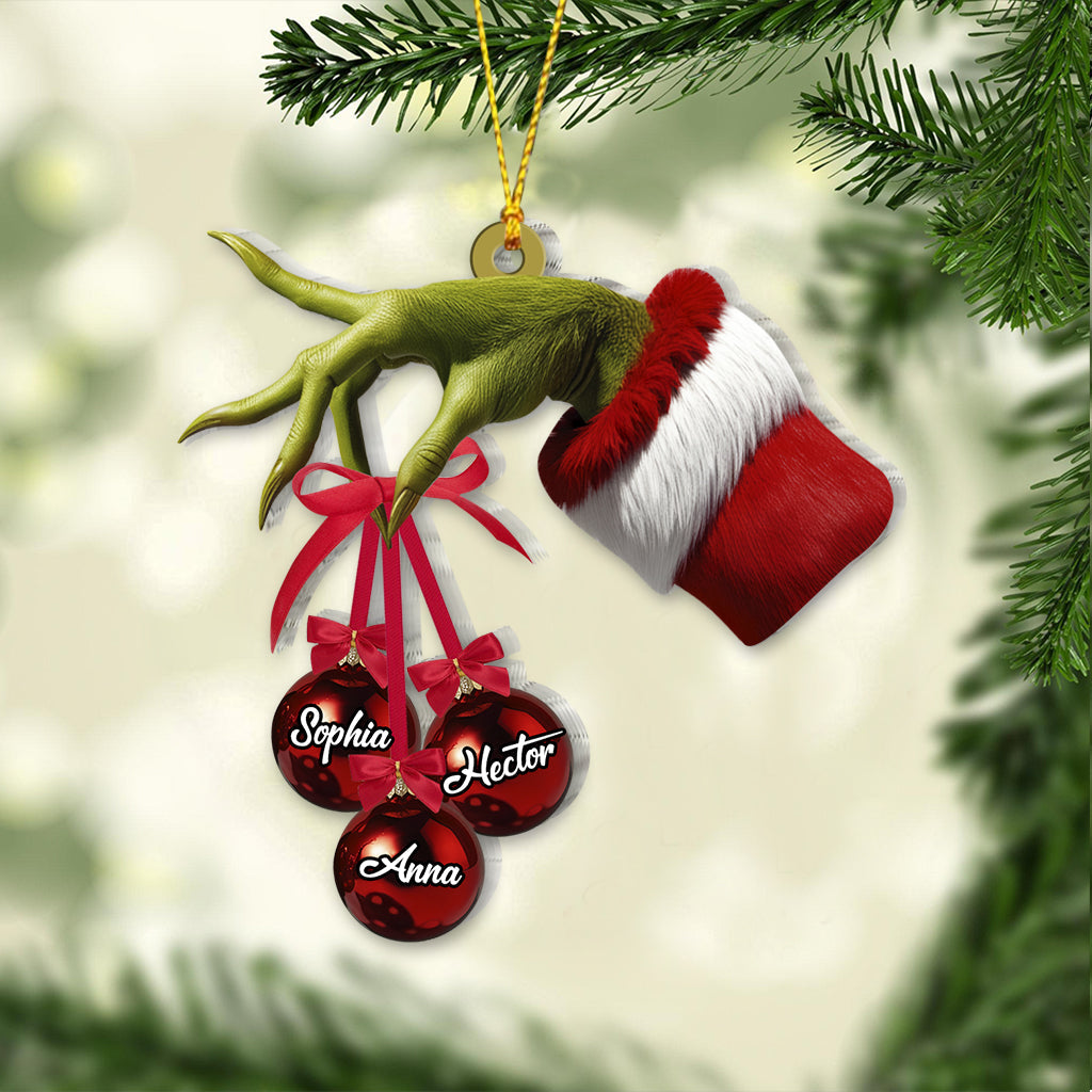 Joyeux Grinchmas - Ornement familial personnalisé