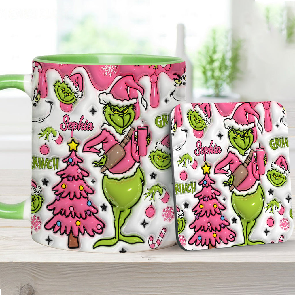 Joyeux Grinchmas - Mug personnalisé avec étole de Noël