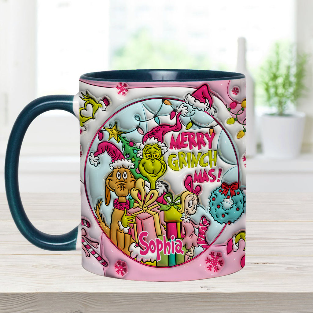 Merry Grinchmas - Personalized Stole Christmas Accent Mug