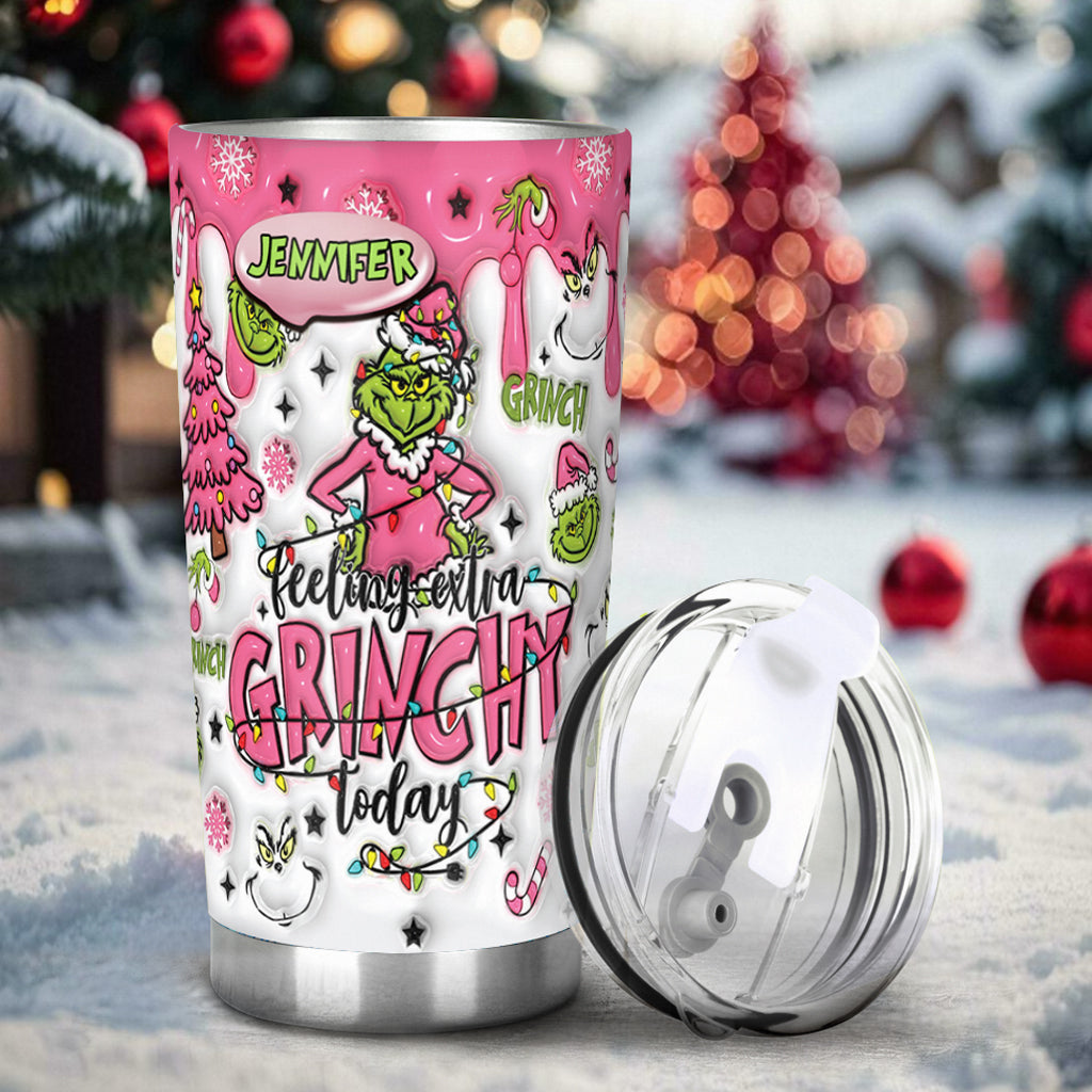 Gobelet personnalisé avec un nom pour exprimer votre mauvaise humeur - Gobelet à motif étole de Noël