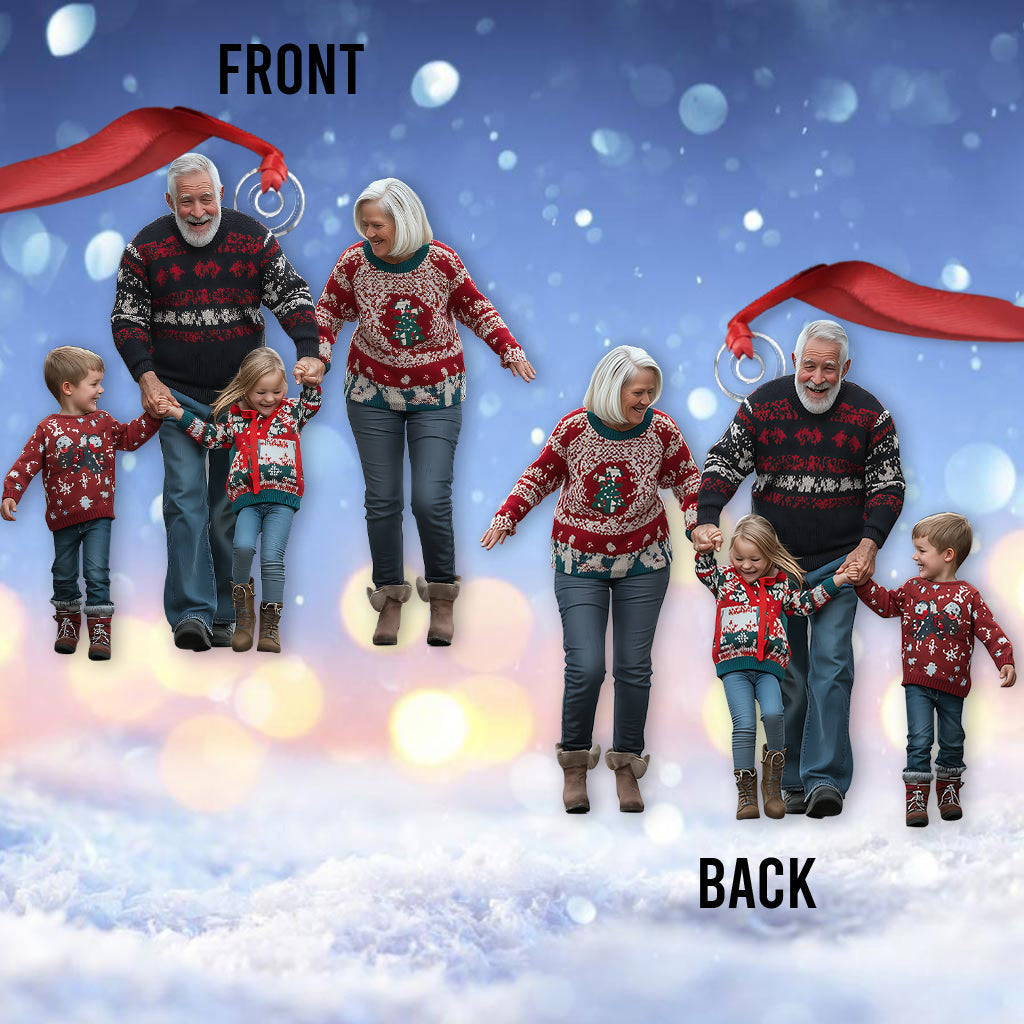 Ornement photo personnalisé - Ornement familial personnalisé de forme personnalisée