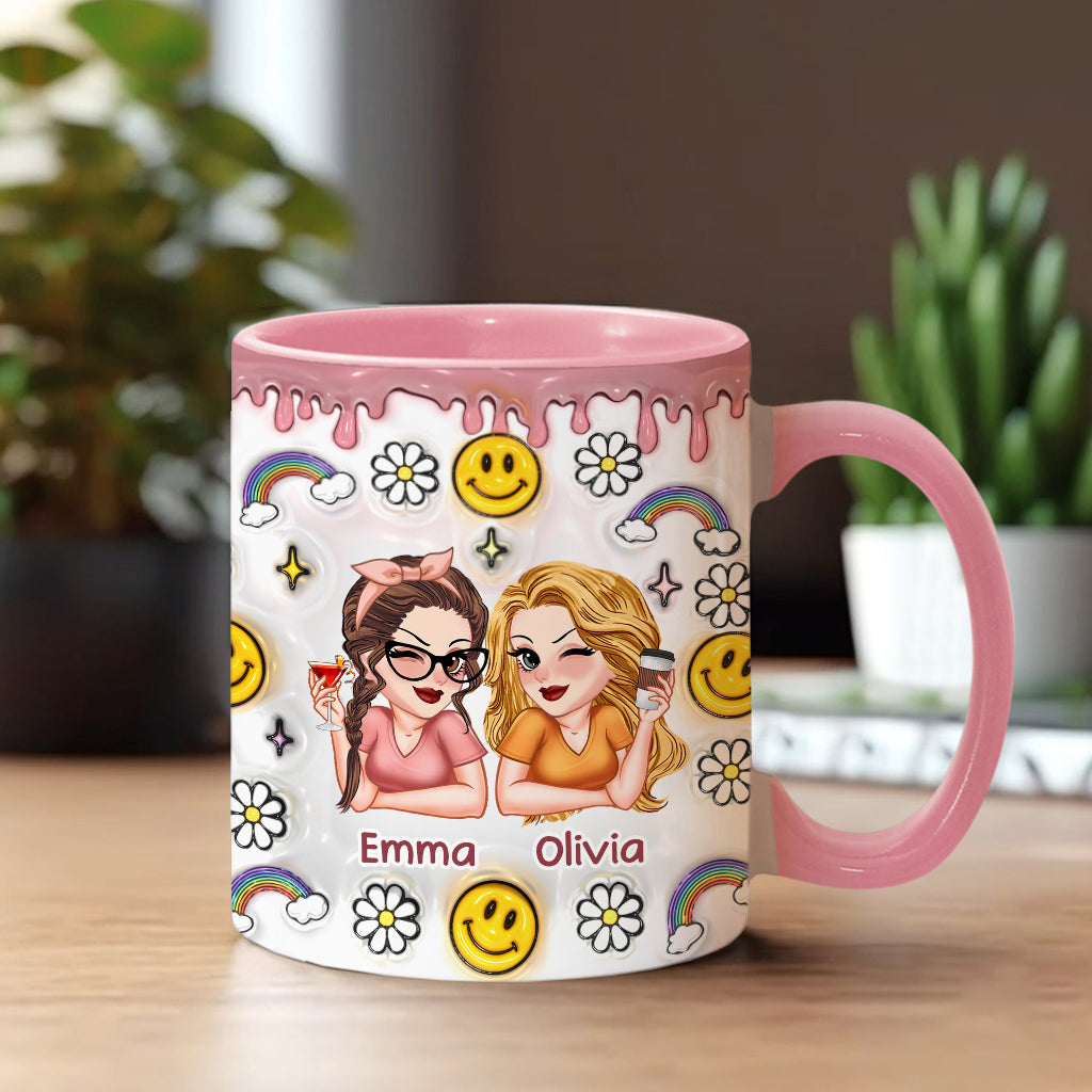 Besties Forever - Personalized Bestie Accent Mug