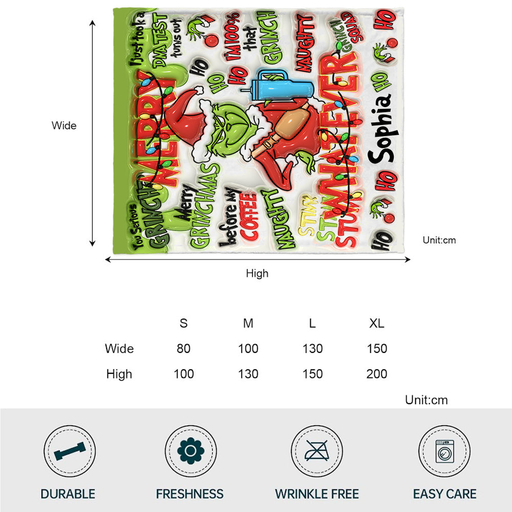 Joyeux Grinchmas - Étole de Noël personnalisée